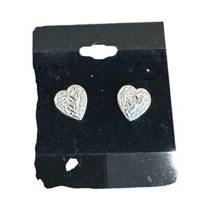 Silver Heart Earrings- NEW